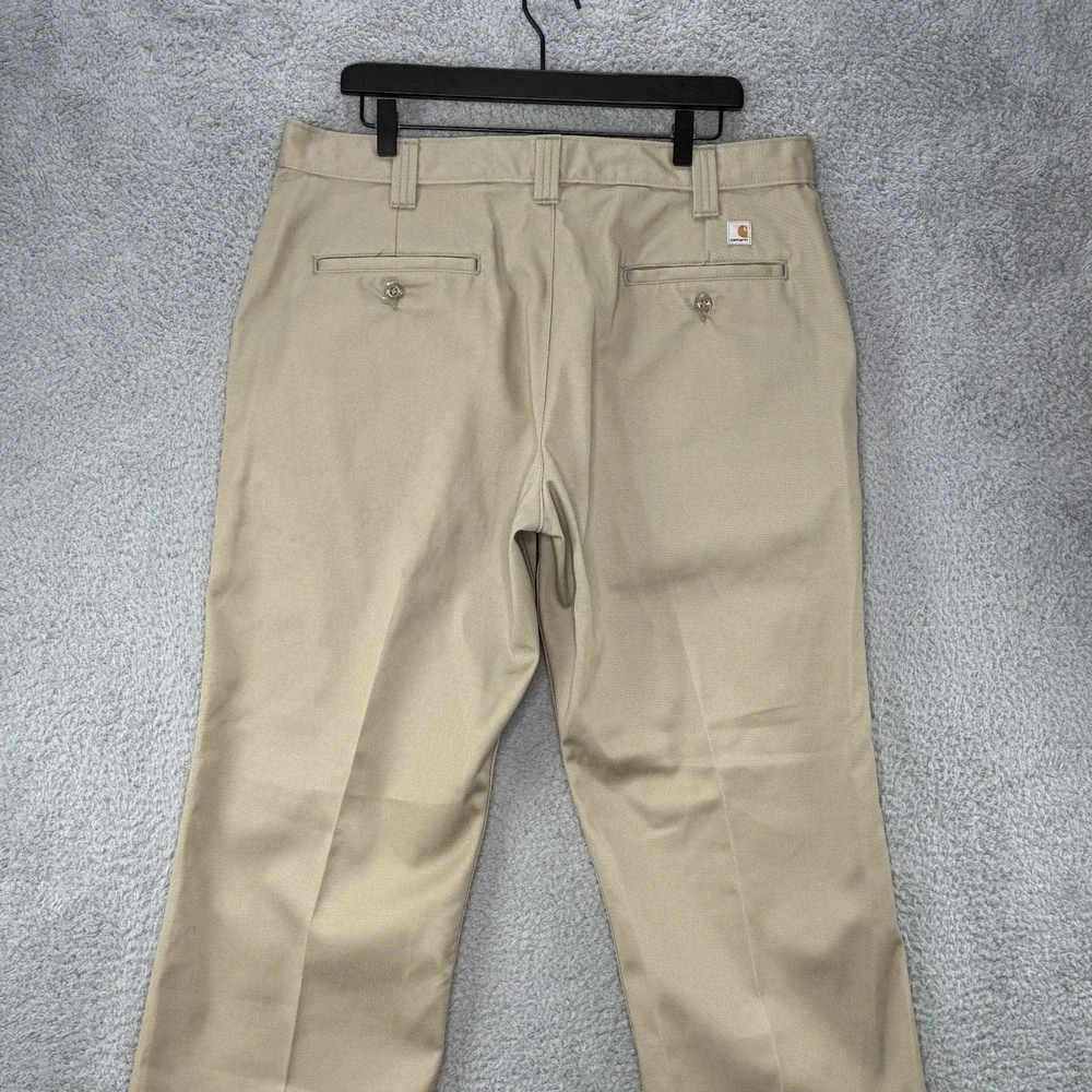 Carhartt B290 Blended Twill Chino Pants Beige Tan Y2K Work Construction Sz 36x28